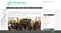 Desktop Screenshot of northumberlandorchestralsociety.org.uk